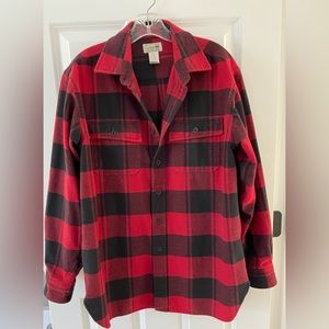 L.L.Bean Red Flannel Button Up Shirt